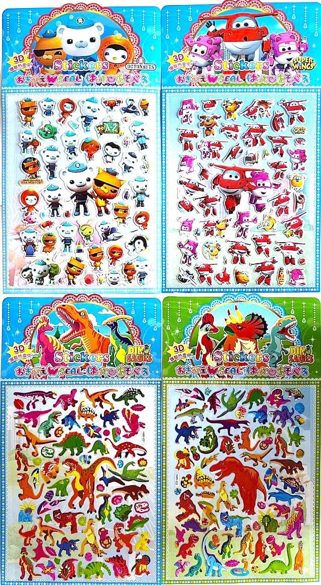 Наліпки на великому планшеті A4 з розмальовкою (20 шт/уп) ST-YH99 SULTANI