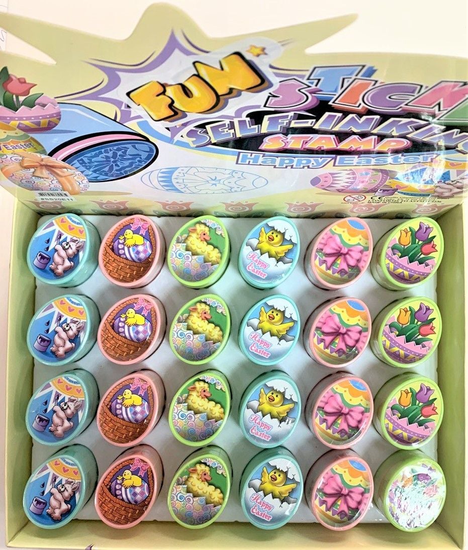 Іграшка штамп дитячій Великодній кошик 6 видів, (24 шт/уп) SS20E11 Малеваро