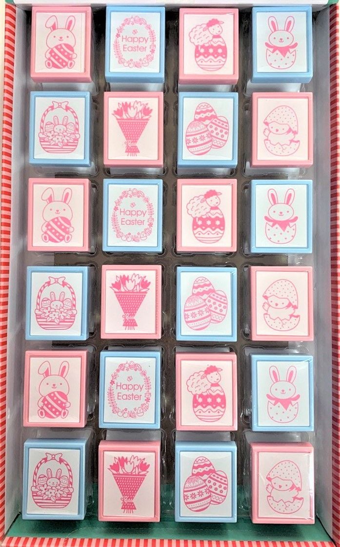 Іграшка штамп дитячій Великодній кошик пастель 8 видів, (24 шт/уп) S56E1 Малеваро