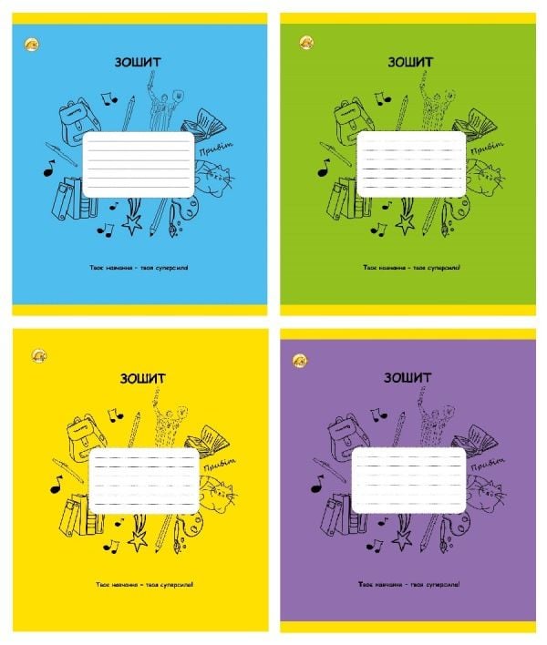 Зошит 12 арк // коса лінія (25 шт/уп) ТЕ 13401 Тетрада