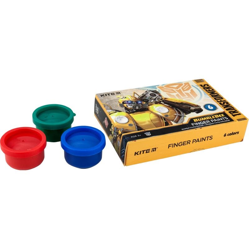 Фарби пальчикові 6 кол 35 мл Transformers TF20-064 Kite