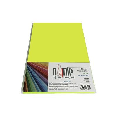Папір принтерний А4 IQ Color NEON зелений флюроцентний 100 арк A4/80-NEO GN IQ