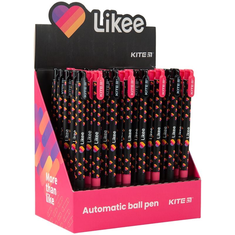 Ручка кулькова автоматична Likee синя (40 шт/уп) LK22-363 Kite