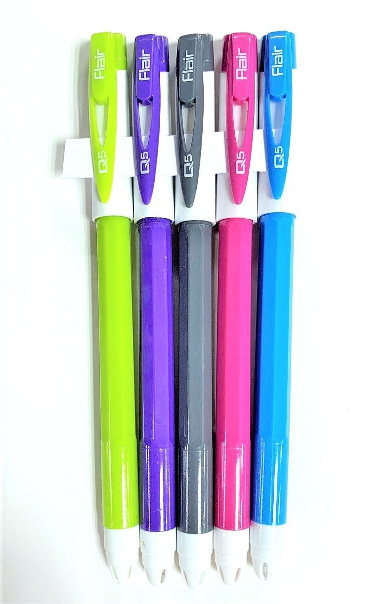 Ручка кулькова синя, набір 5шт Q5 Flair