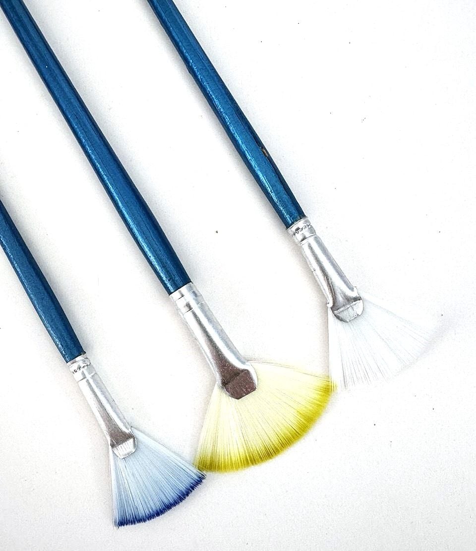 Пензлики набір веерних нейлон 3 шт EL-1001 8003 KeepSmile