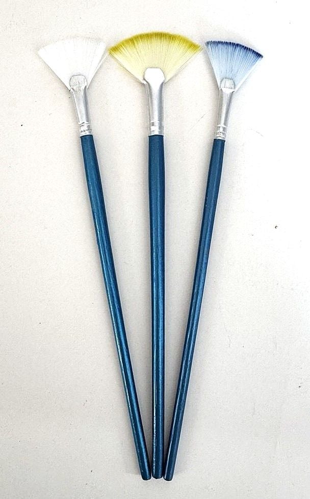 Пензлики набір веерних нейлон 3 шт EL-1001 8003 KeepSmile