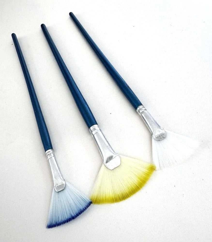 Пензлики набір веерних нейлон 3 шт EL-1001 8003 KeepSmile