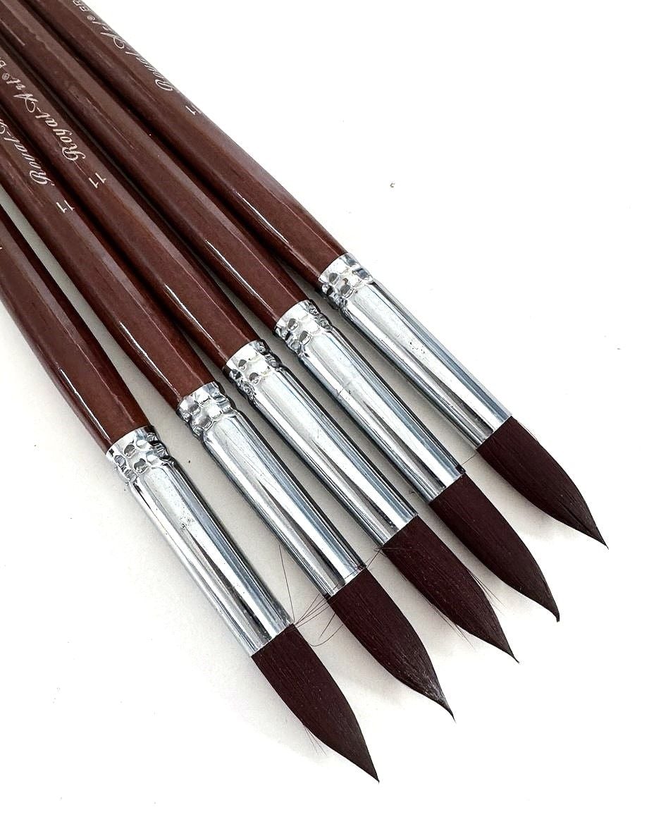 Пензлики художні круглі №11 нейлон (12 шт/уп) RA-9127-11 Royal-Art