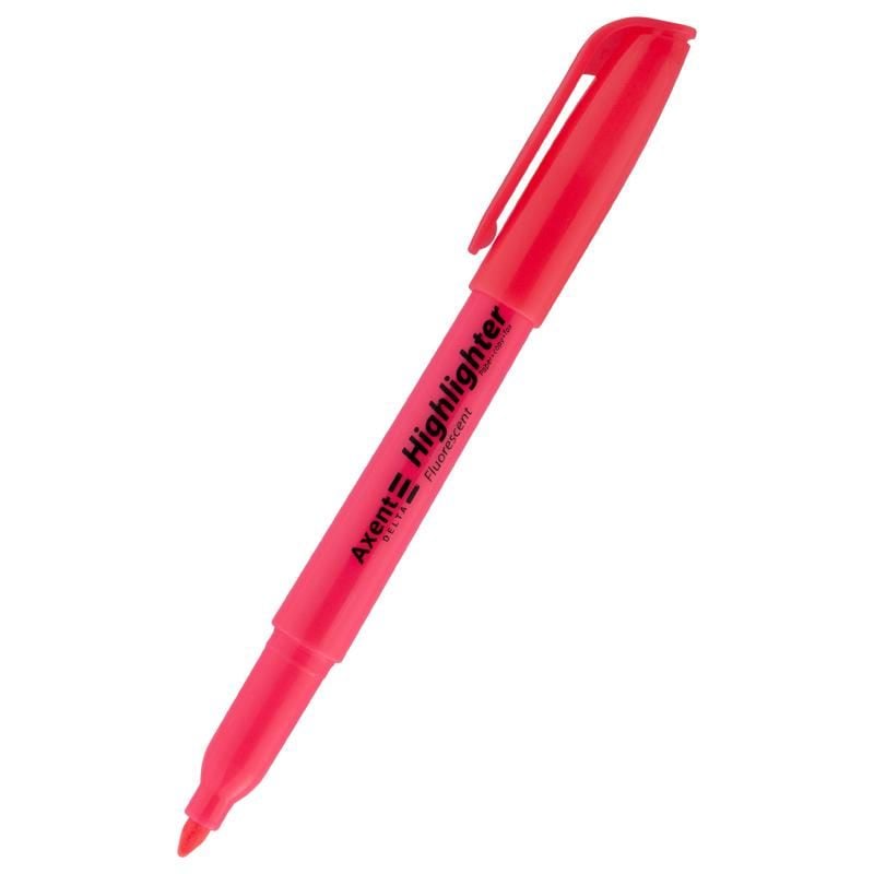 Маркер текстовий 1-5 мм рожевий (12 шт/уп) D2503-10 Delta by Axent