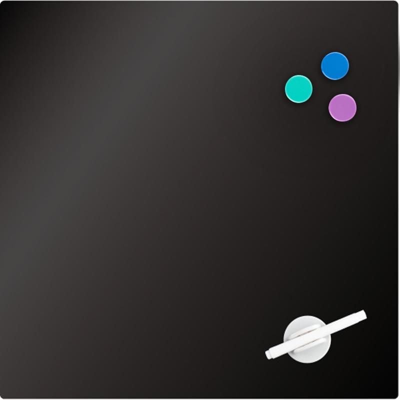 Офісне приладдя дошка скляна магнітно-маркерна 45*45 см чорна 9614-01 Axent