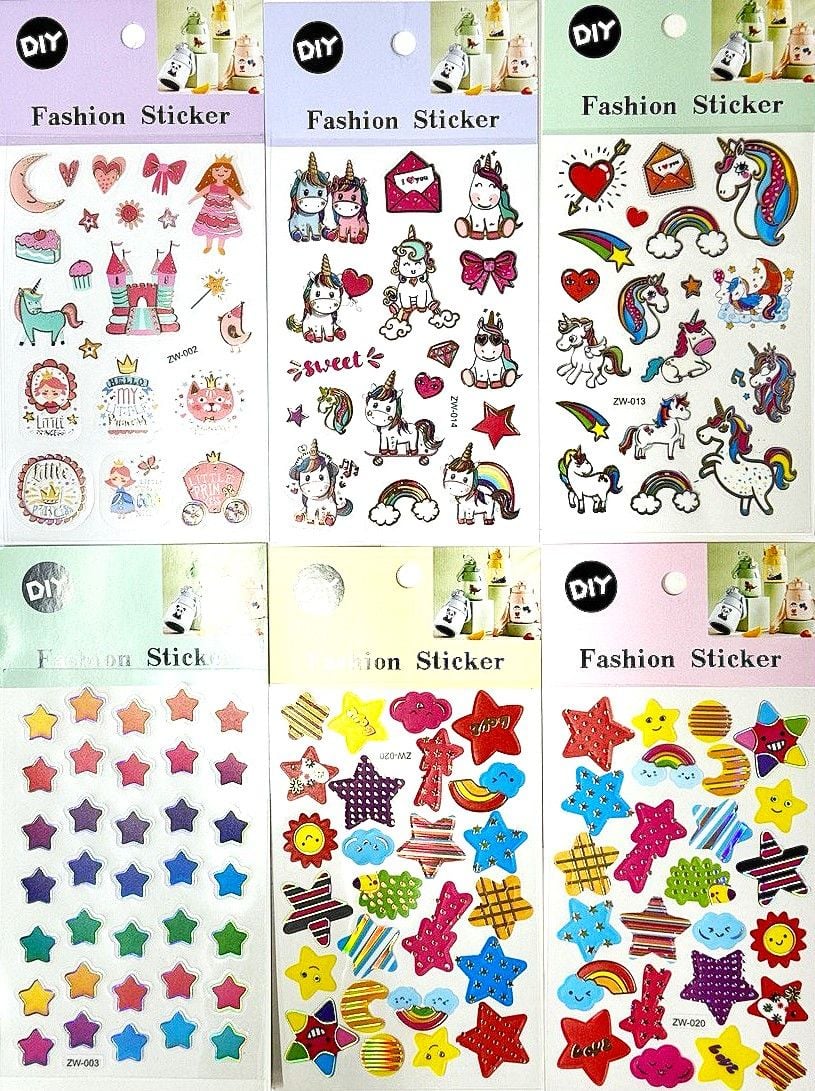 Наліпки пласкі на планшеті 10*20.5 см (20 шт/уп) ZW-BE (HS-1-47)