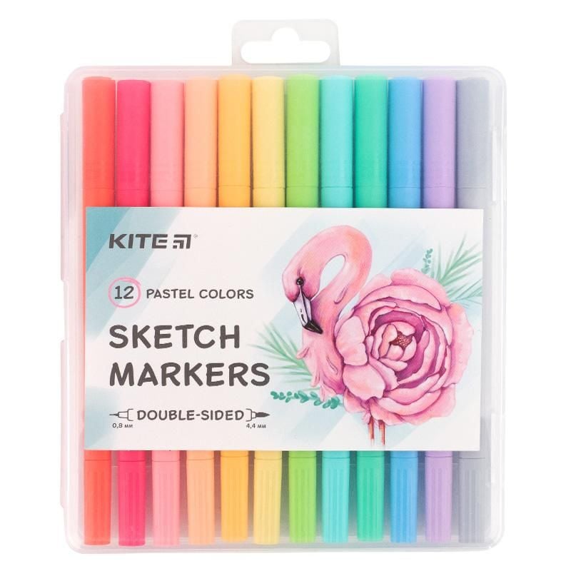 Маркер скетч 12 кол Pastel (12 наб/уп) K22-045 Kite
