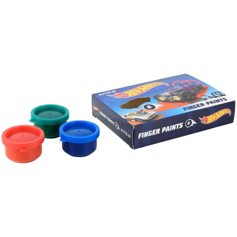 Фарби пальчикові 6 кол 35 мл Hot Wheels HW22-064 Kite