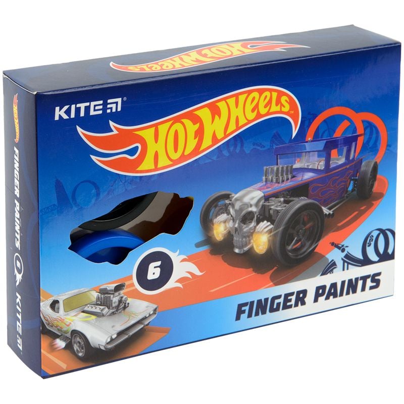 Фарби пальчикові 6 кол 35 мл Hot Wheels HW22-064 Kite