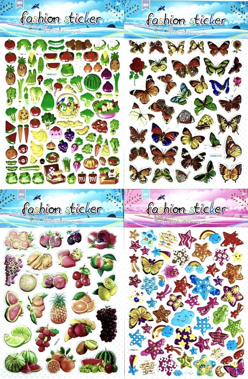 Наліпки на планшеті А4 з розмальовкой 31,5*21 см (20 шт/уп) HM88(SA-0269)