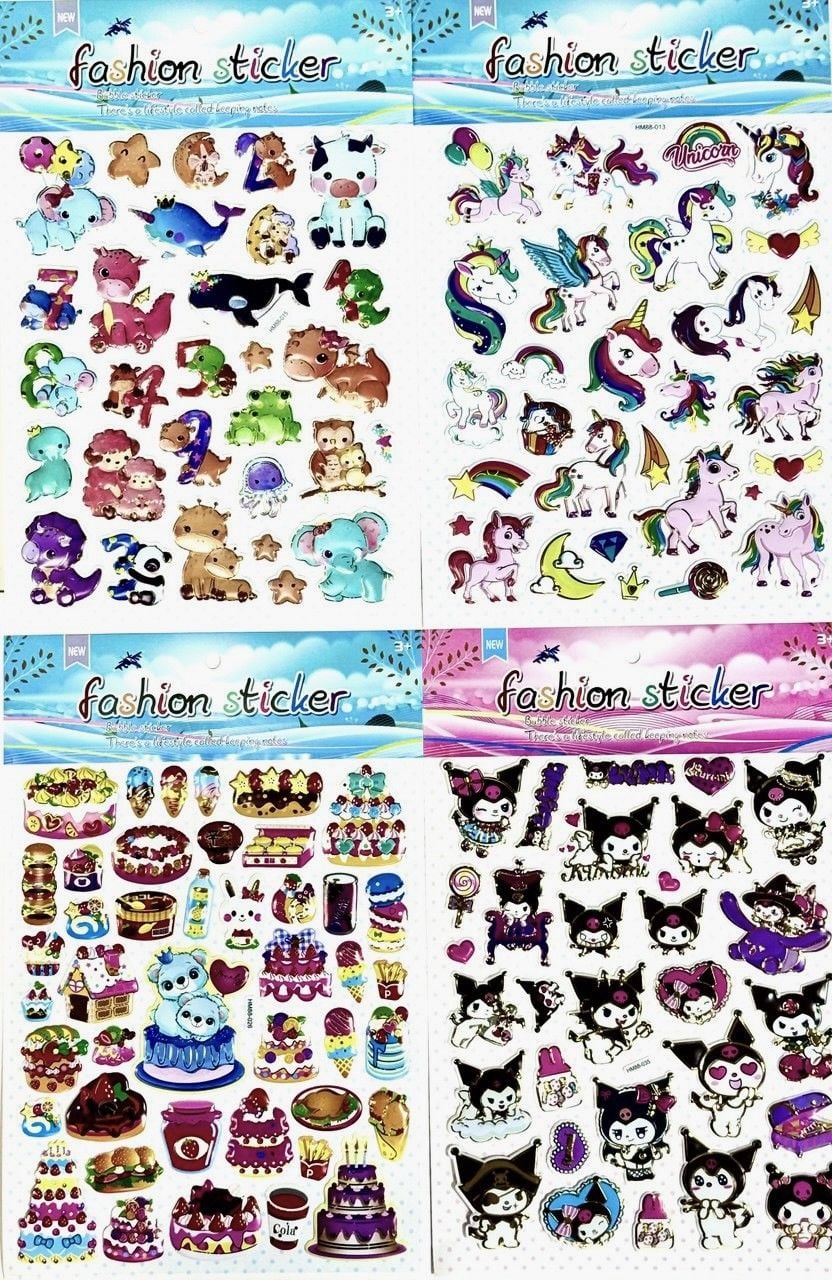 Наліпки на планшеті А4 з розмальовкой 31,5*21 см (20 шт/уп) HM88(SA-0269)