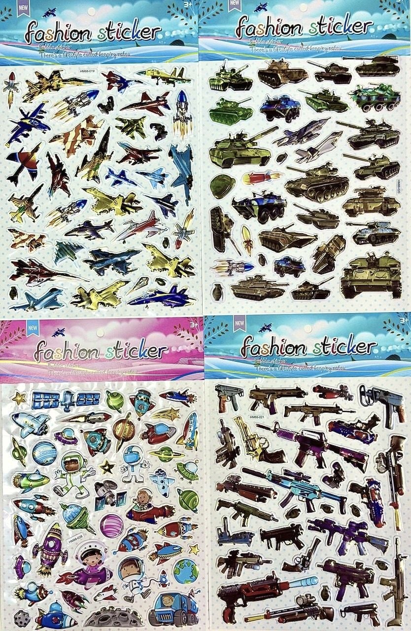 Наліпки на планшеті А4 з розмальовкой 31,5*21 см (20 шт/уп) HM88(SA-0269)