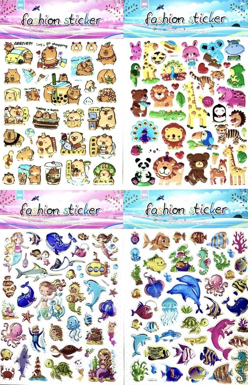 Наліпки на планшеті А4 з розмальовкой 31,5*21 см (20 шт/уп) HM88(SA-0269)