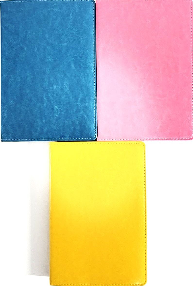 Блокнот А5 шкіряний клітинка 7 кольорів офіс