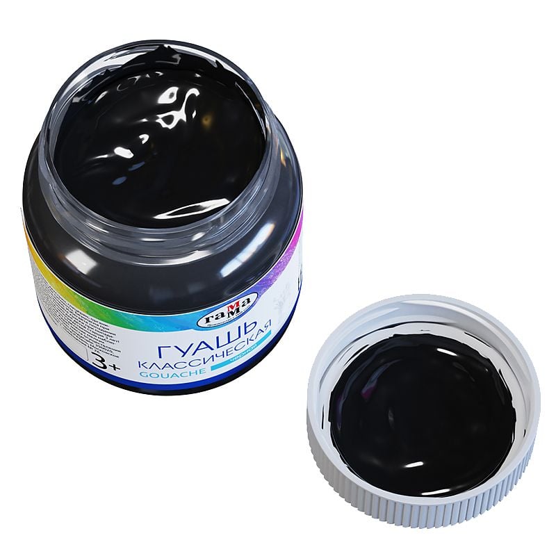 Фарби гуаш "Класична" 220 мл чорна 221066231 Гамма