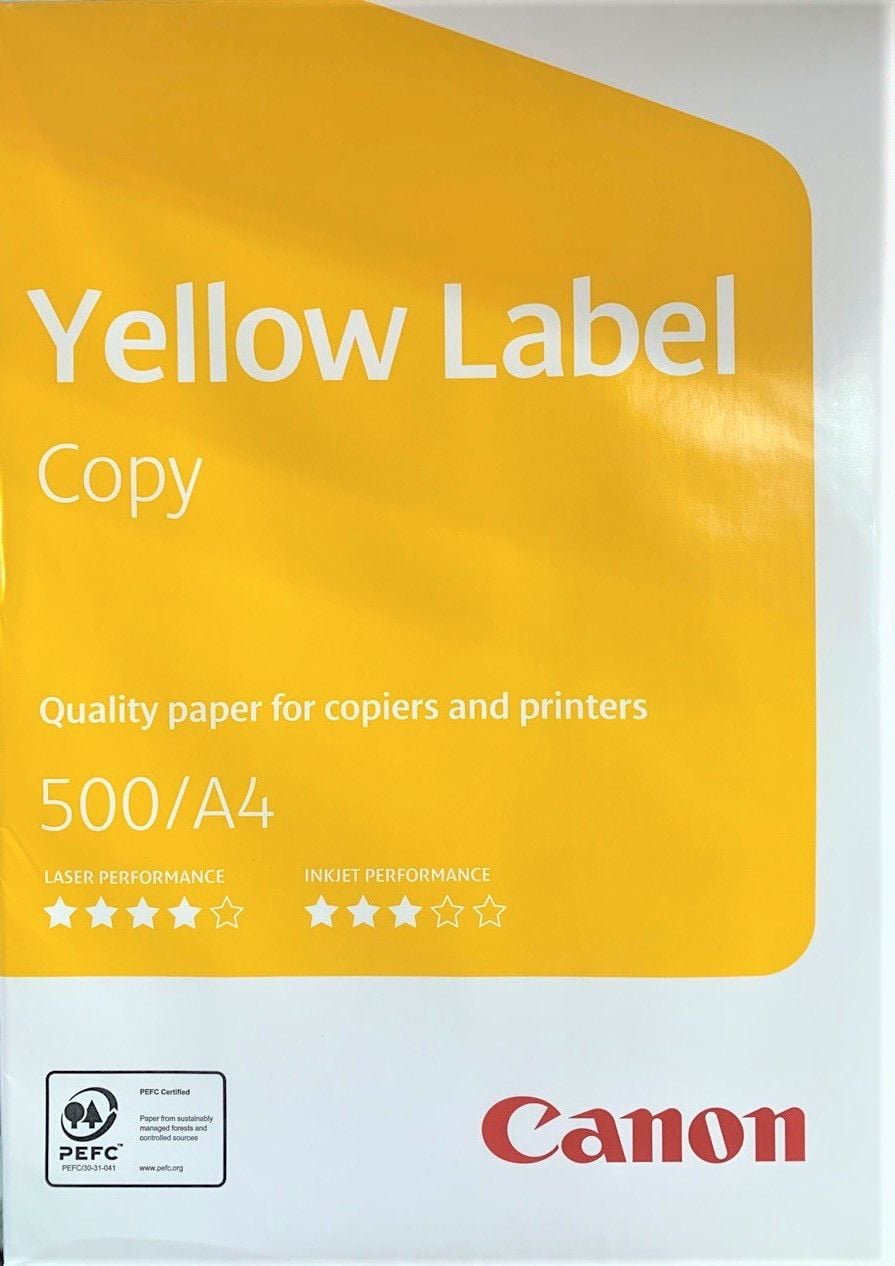 Папір принтерний Yellow label A4 80g/m 500арк CANON