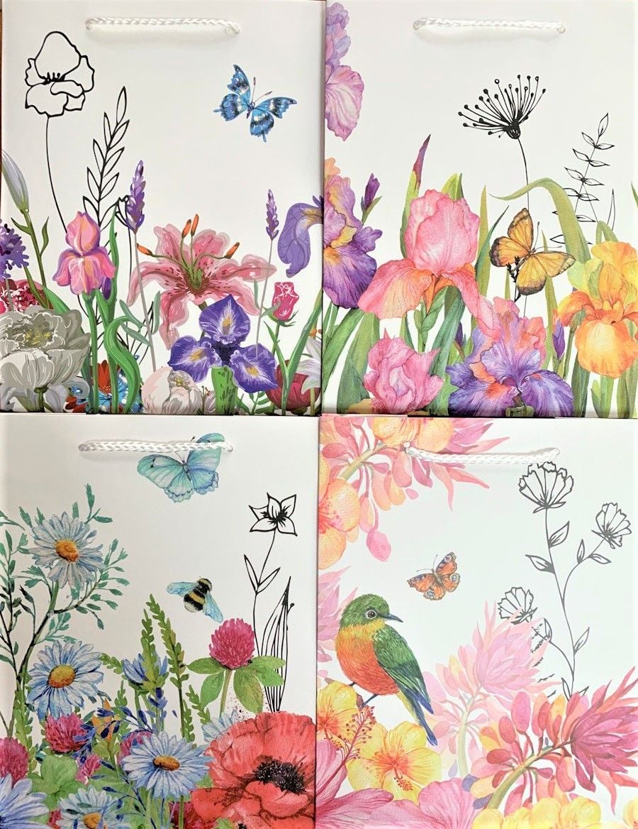 Пакет подарунковий 17.8*9.8*22.9 см Medium Flores (12 шт/уп) 760424ML Малеваро