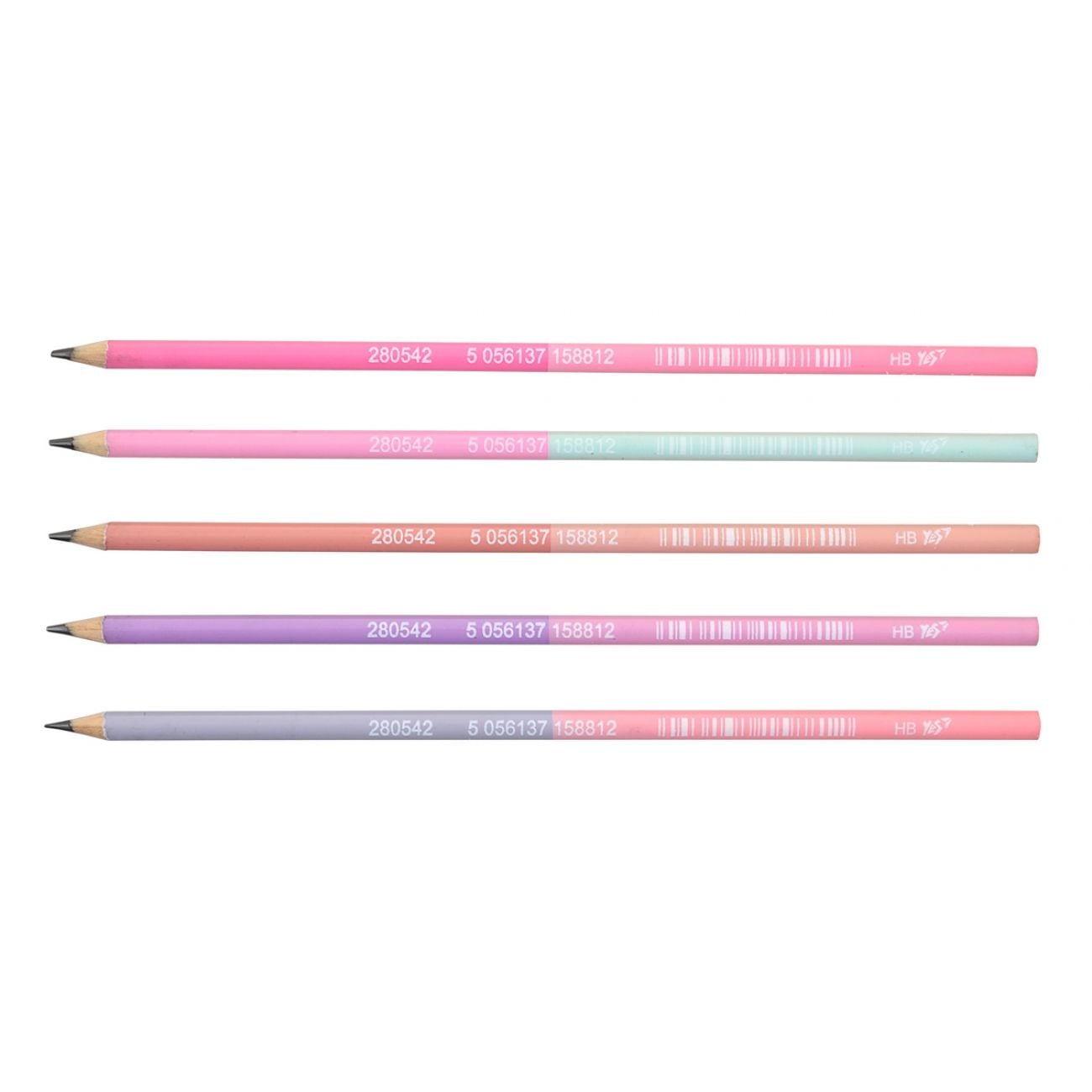 Олівець графітний круглий тонкий з чорного дерева Slim duo (50 шт/уп) 280542 YES!