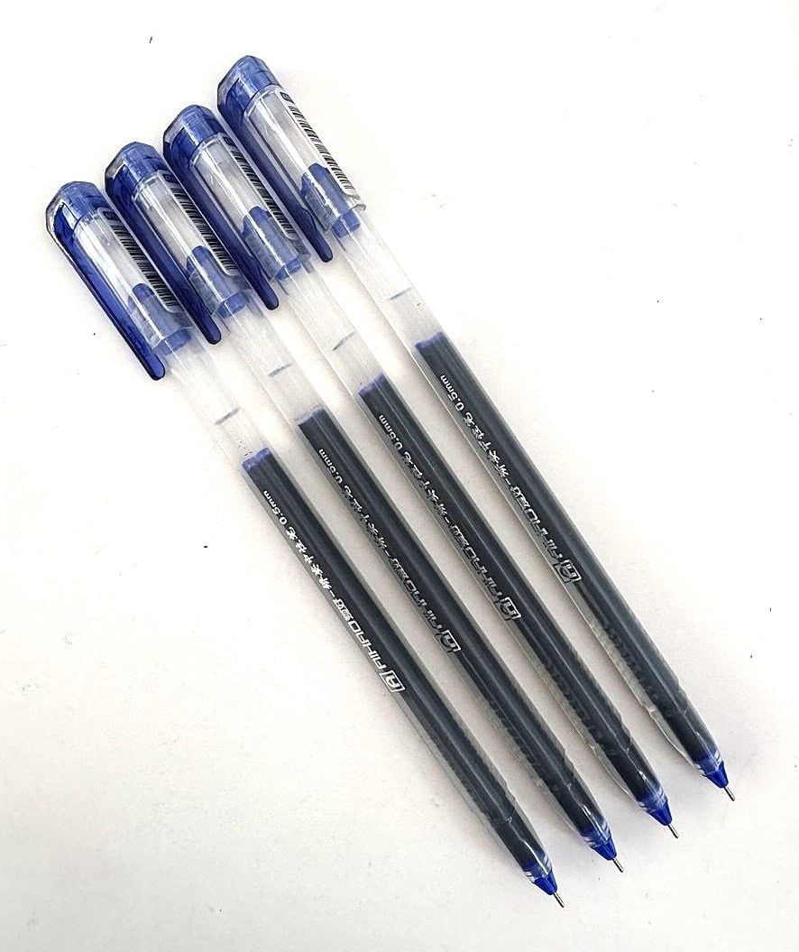 Ручка гелева 0,5 мм трикутна цільноналивна синя (60 шт/уп) AH-47930 AIHAO