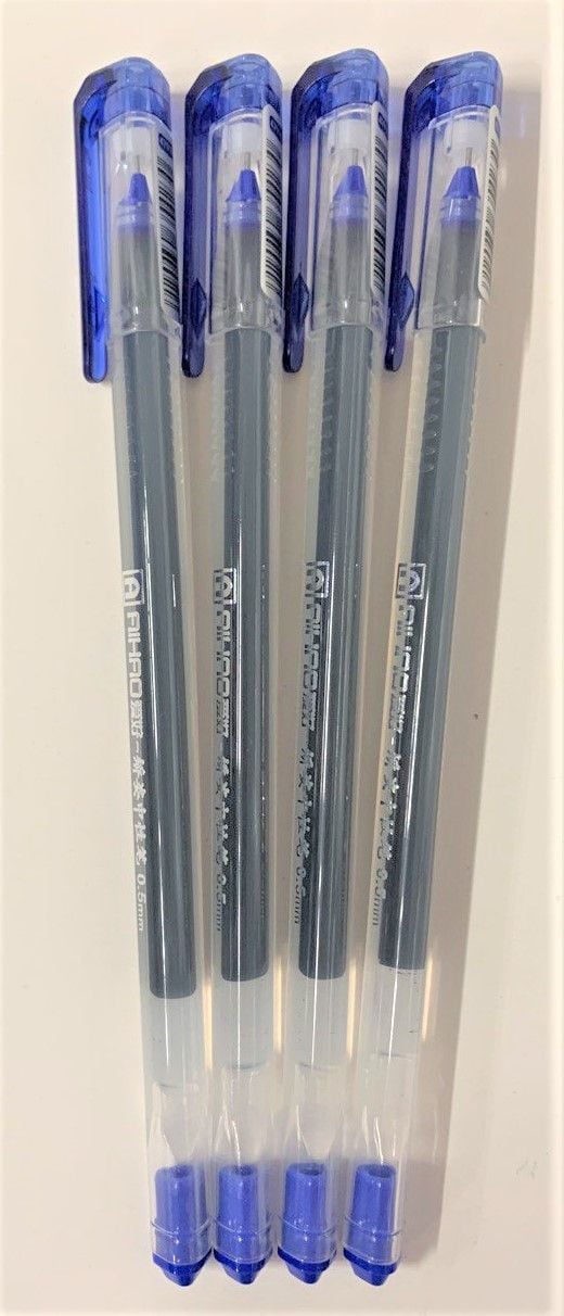 Ручка гелева 0,5 мм трикутна цільноналивна синя (60 шт/уп) AH-47930 AIHAO