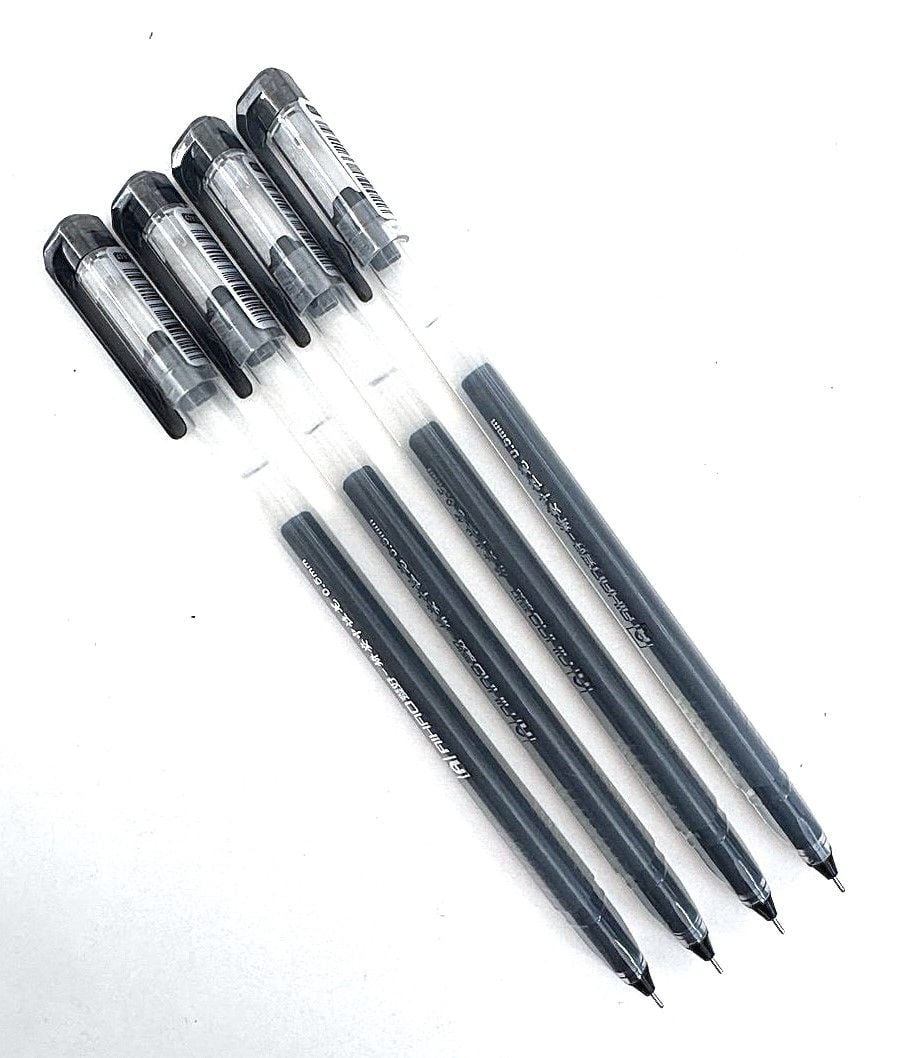 Ручка гелева 0,5 мм трикутна цільноналивна чорна (60 шт/уп) AH-47930 AIHAO