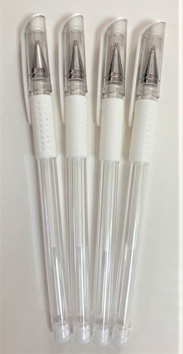 Ручка гелева біла (12 шт/уп) F-009