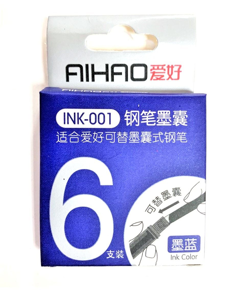 Стрижні капсули чернильні сині 6 шт/уп INK-001 AIHAO