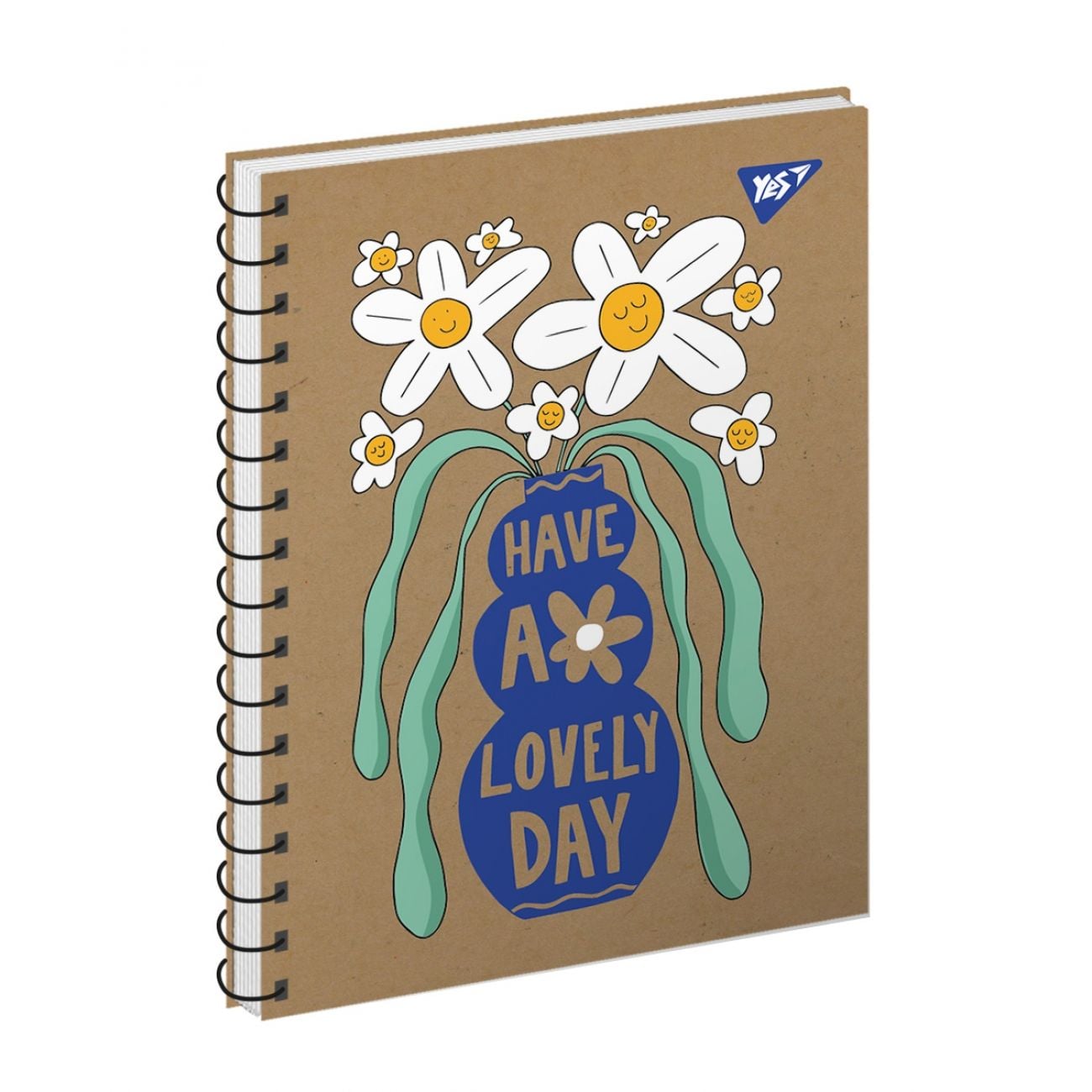 Блокнот В6 120 арк клітинка пружина Have a lovely day крафт (3шт) 681915 YES!