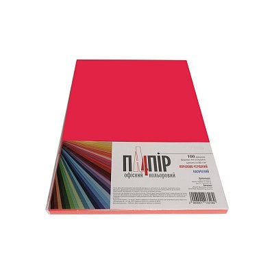 Папір принтерний А4 80 г/м 100 арк INTENSE CO44 коралово-червоний A4/80-CO44 Mondi
