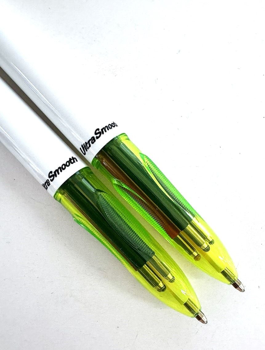 Ручка кулькова 4-х кольорова неон 1,0 мм (12 шт/уп) AH-147V-YEL AIHAO