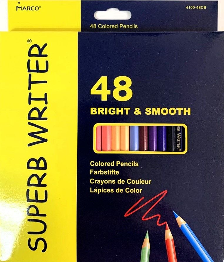 Олівець кольоровий 48 кол 4100-48CB MARCO