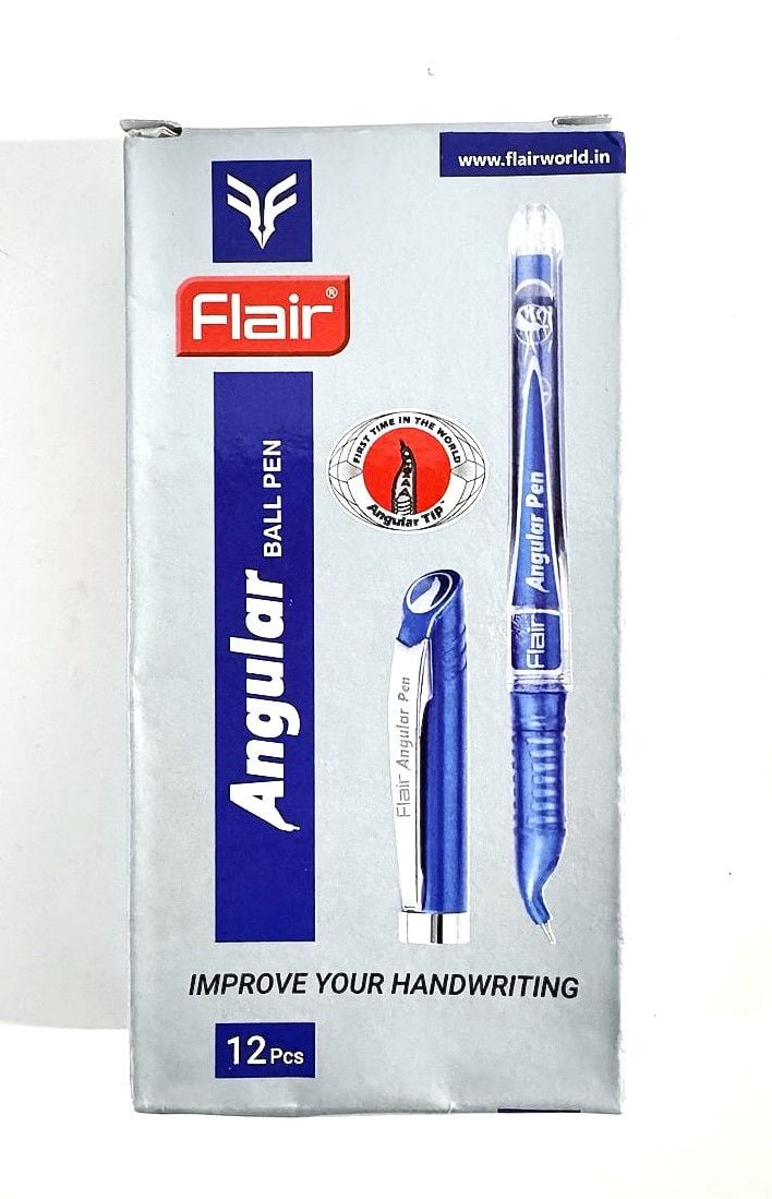 Ручка кулькова для лівші Angular синя (12 шт/уп) Angular Flair