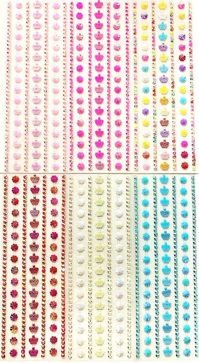 Наліпки стрази мікс кольорів Crystal Diamond (12 шт/уп) ST-1200 SULTANI