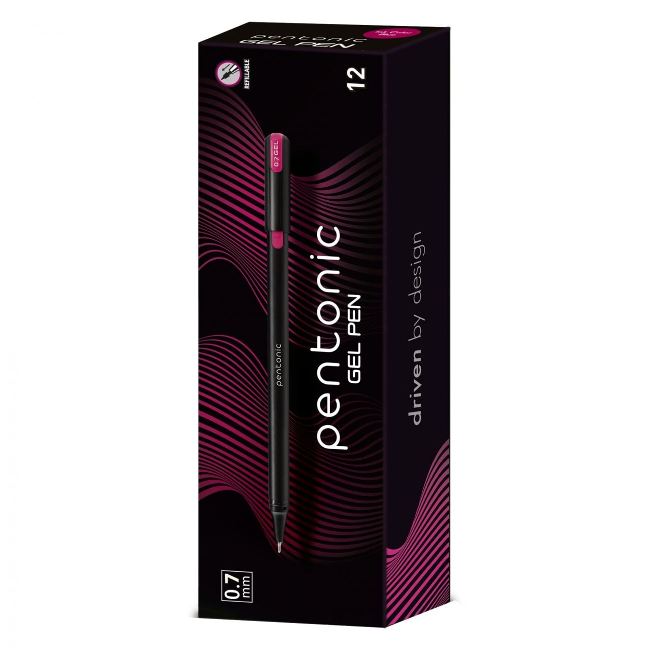 Ручка гелева 0,7 мм Pentonic рожева (12) 420422 LINC