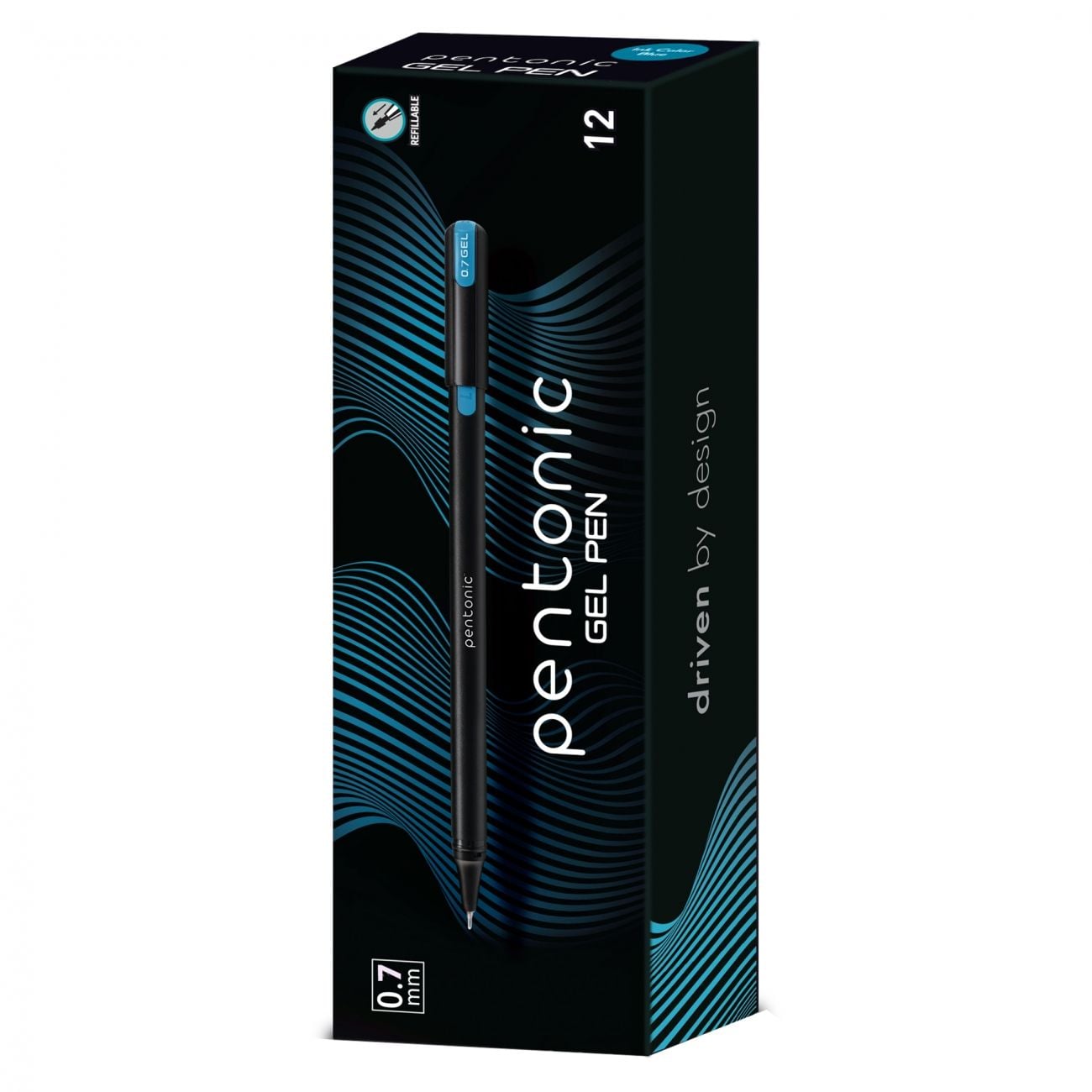 Ручка гелева 0,7 мм Pentonic блакитна (12) 420419 LINC