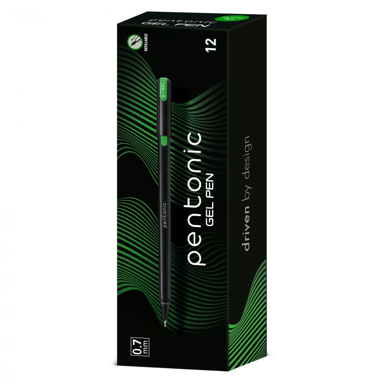 Ручка гелева 0,7 мм Pentonic салатова (12) 420418 LINC