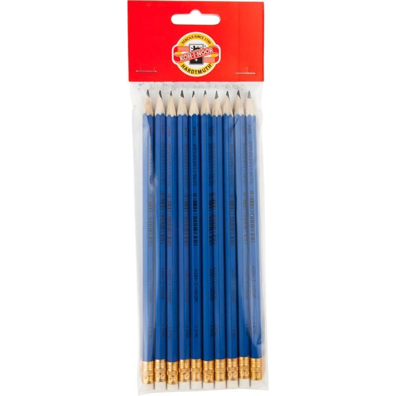Олівець графітний НВ з гумкою синій 1396-1 KOH-I-NOOR