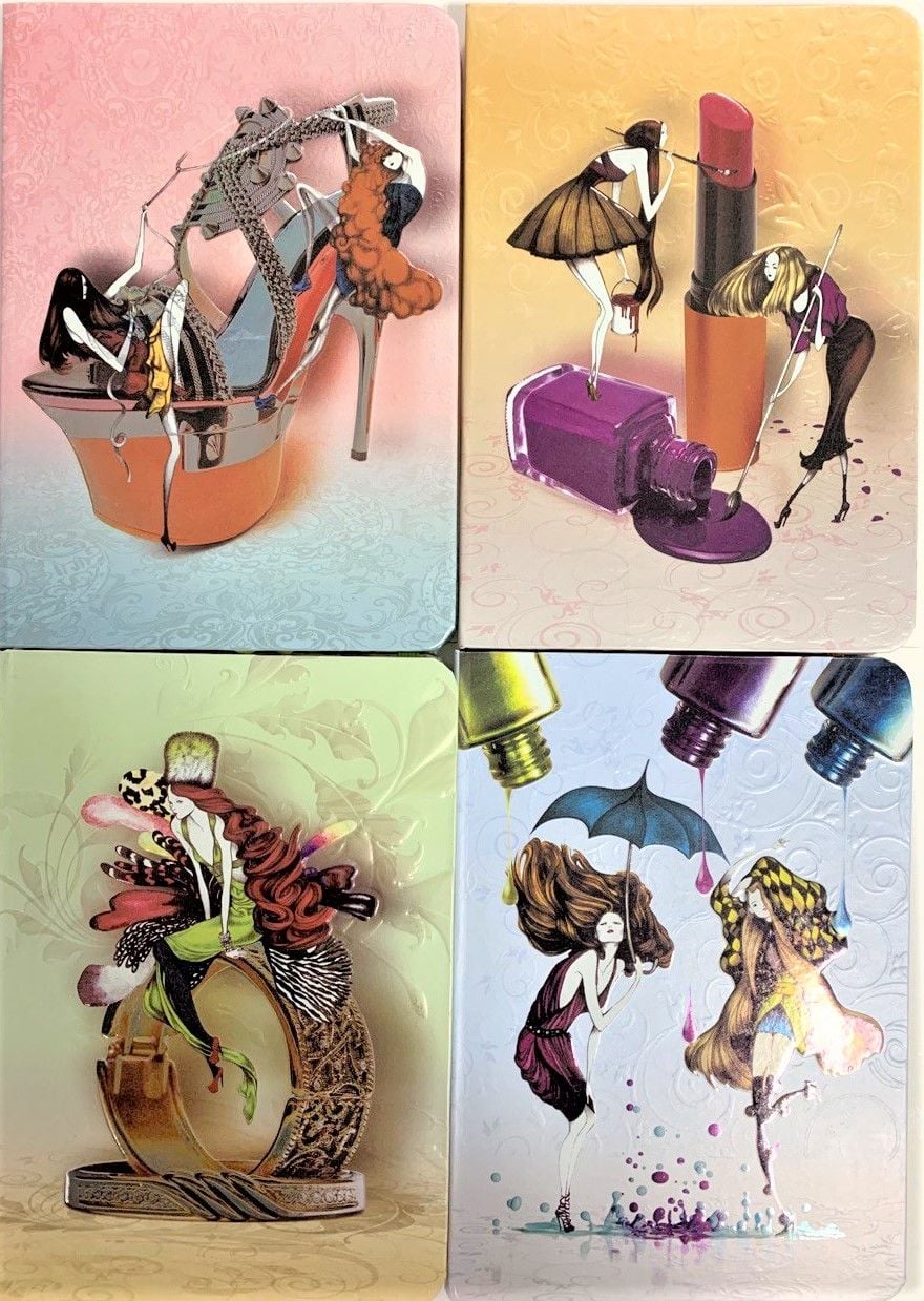 Блокнот А5 клітинка кремовий блок на гумці 80 арк (72) 4017S Україна