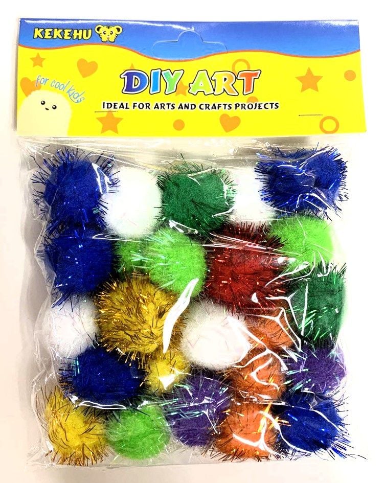 Помпони Люрекс великі та маленькі (12 пач/уп) KK-1510