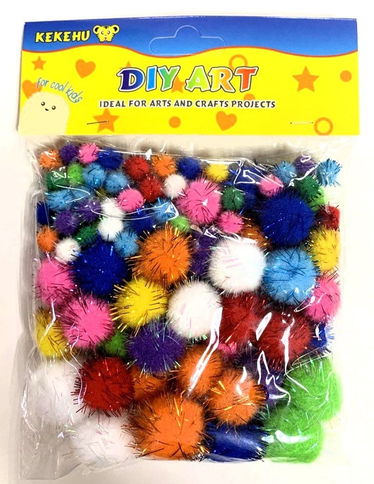 Помпони Люрекс мікс розмірів (12 пач/уп) SH-94-97