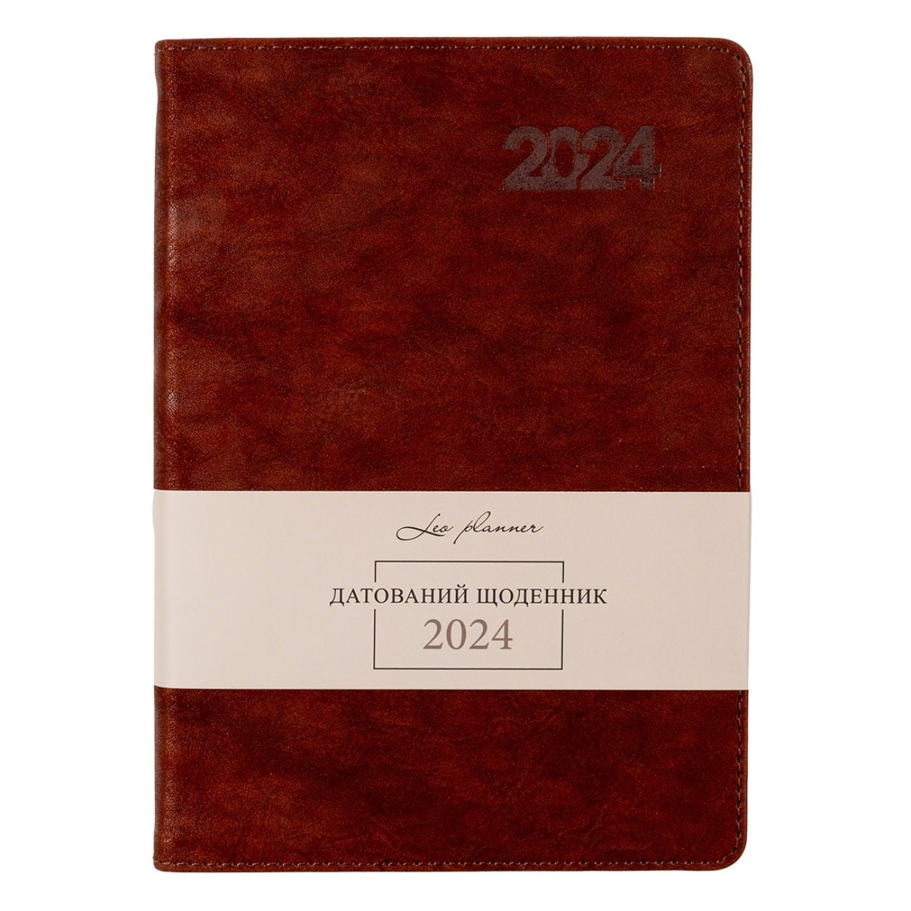 Блокнот щоденник Planner 2024 Case коричневий 252423 LEO