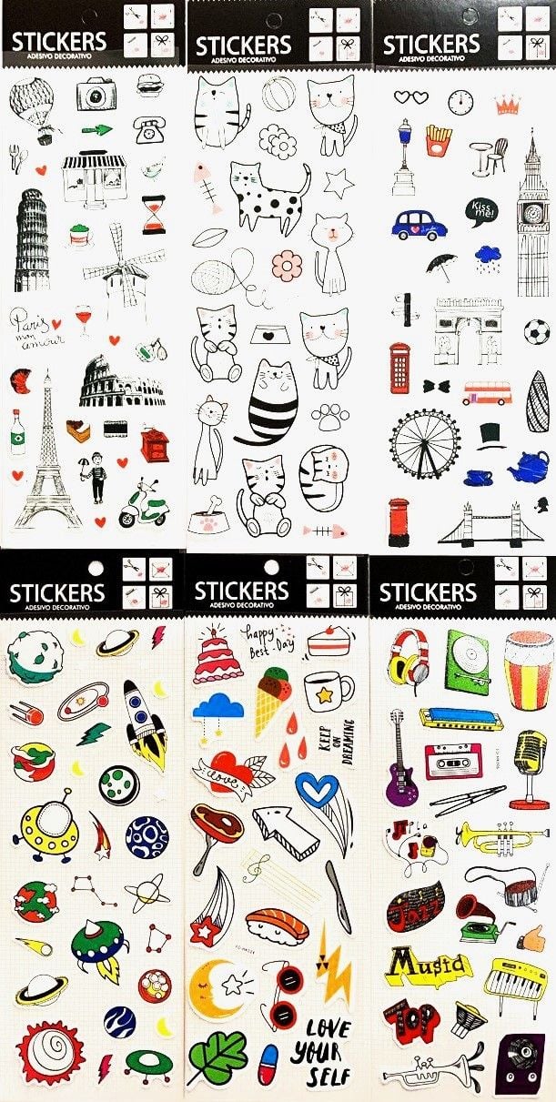 Наліпки на планшеті пласкі 30*10 см (20 шт/уп) FD AIHAO