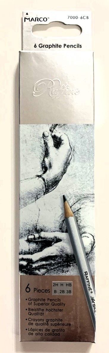 Олівець графітний 6 шт різної м'якості 7000-6CB MARCO