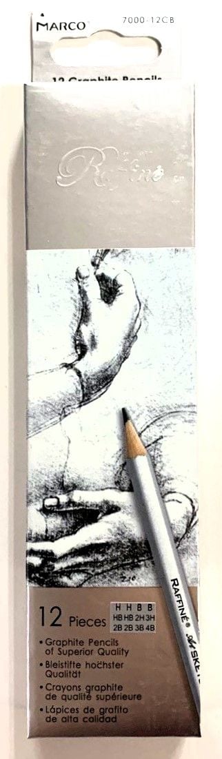 Олівець графітний 12 шт різної м'якості 7000-12CB MARCO