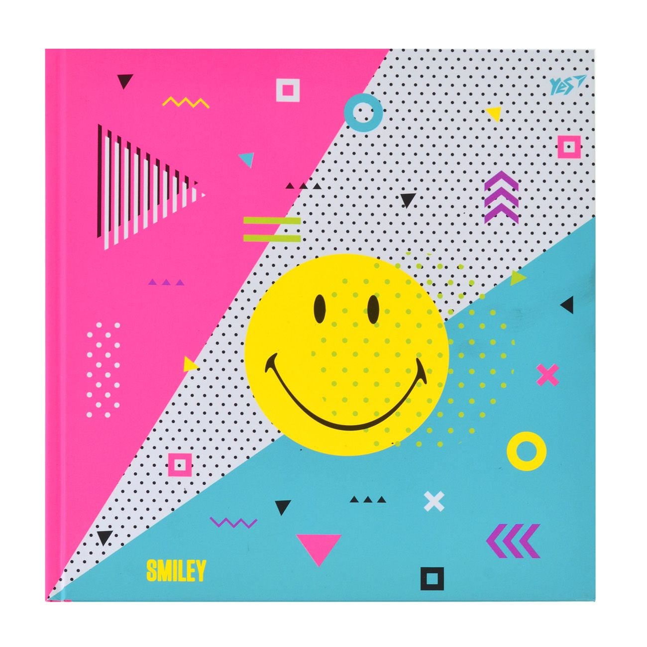 Блокнот 200*200 мм 96 арк клітинка тверда обкл Smiley 151532 YES!